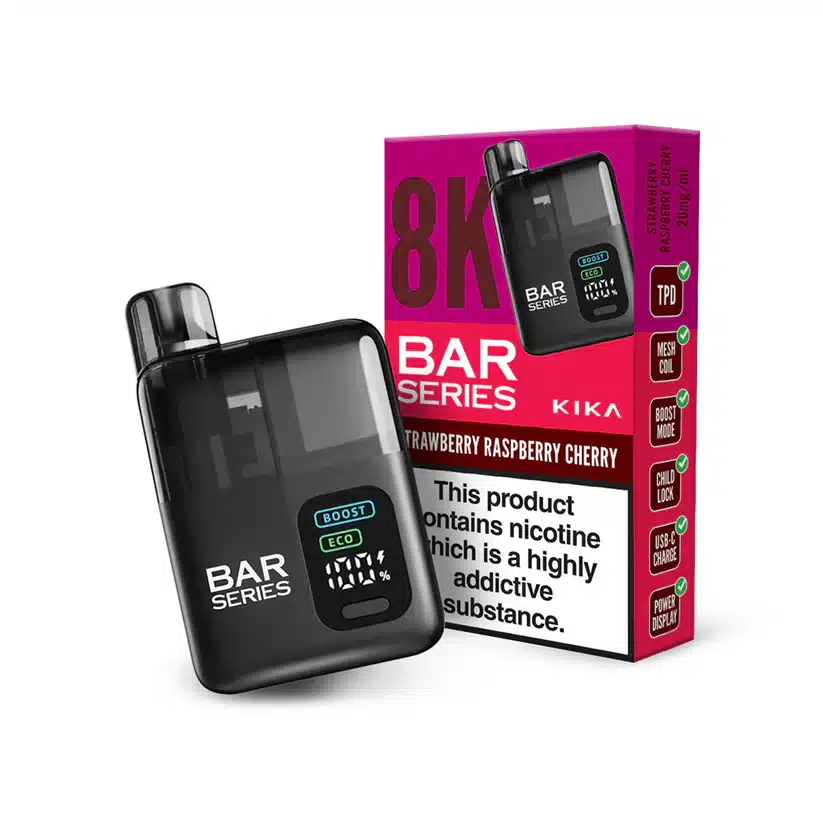 Bar-Series-Kika-8K-Vape-Kit-Strawberry-Raspberry-Cherrywebp - Element Vapor Australia