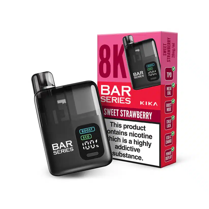 Bar-Series-Kika-8K-Vape-Kit-Sweet-Strawberrywebp - Element Vapor Australia