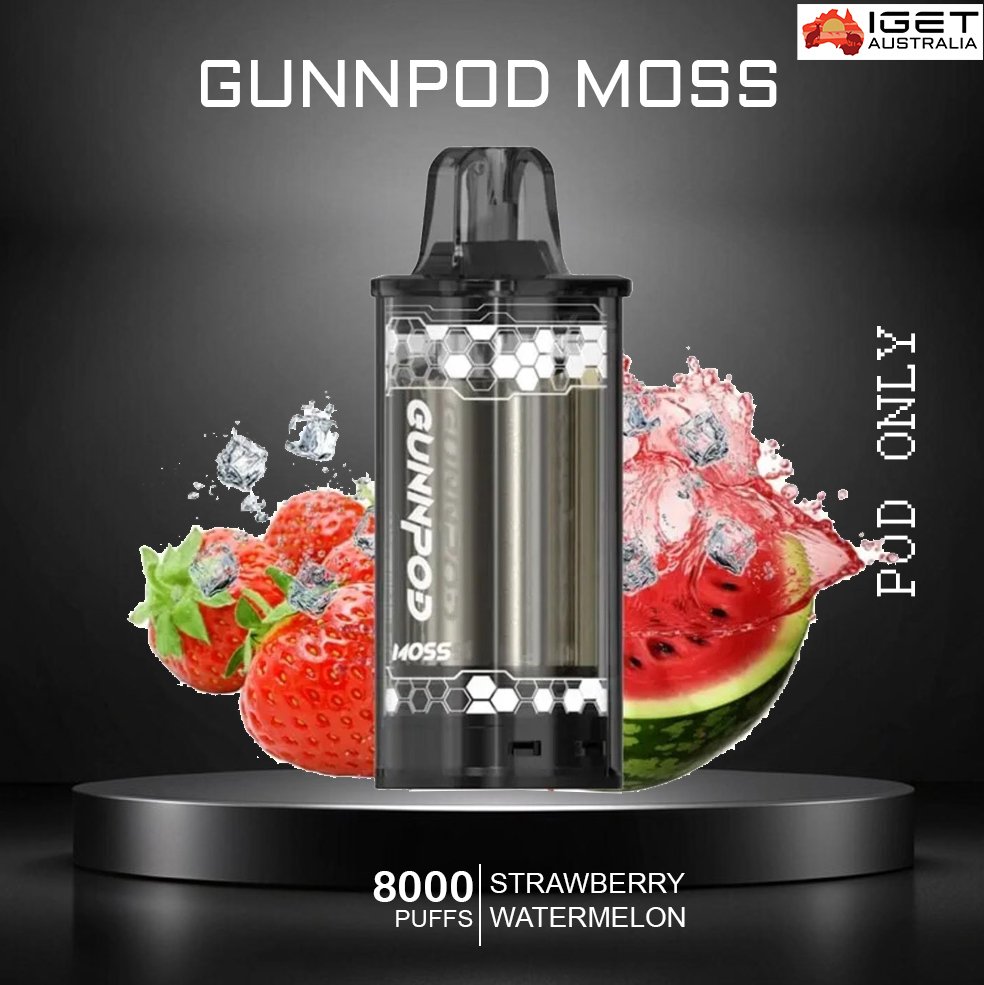 GUNNPOD-MOSS-STRAWBERRY-WATERMELON-8000-PUFFS-POD-ONLY-1jpg - Element Vapor Australia
