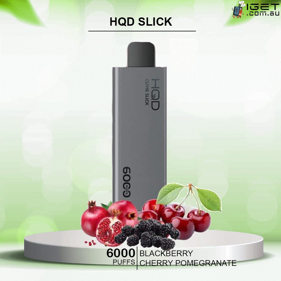 HQD-SLICK-BLACKBERRY-CHERRY-POMEGRANATE-6000-PUFFSjpg - Element Vapor Australia