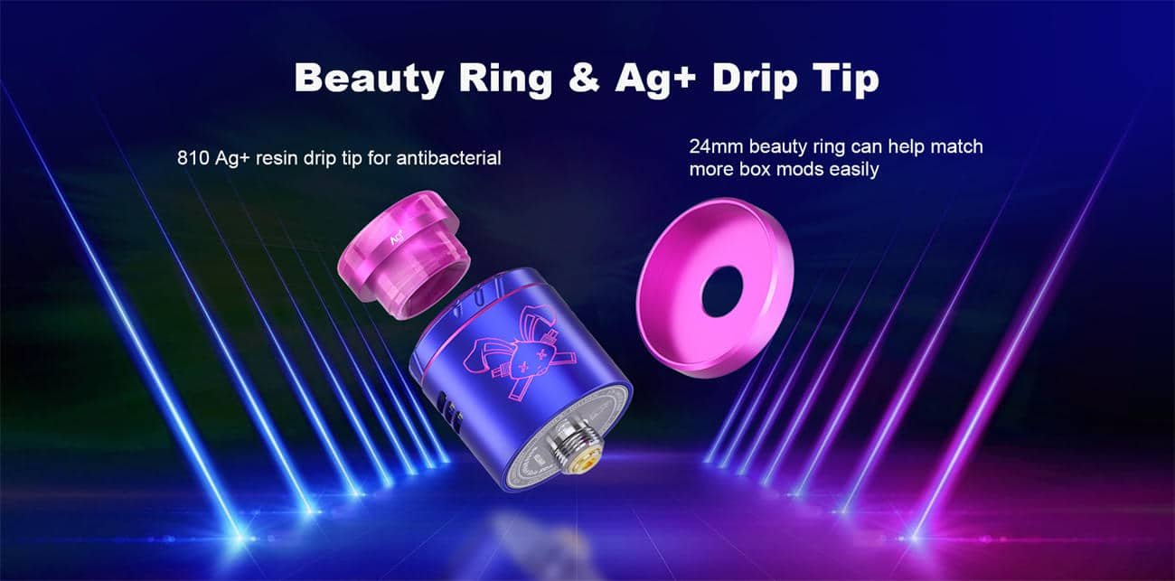 Hellvape-Dead-Rabbit-Solo-RDA-6th-Anniversary-Edition-Beauty-Ring-Drip-Tipjpg - Element Vapor Australia