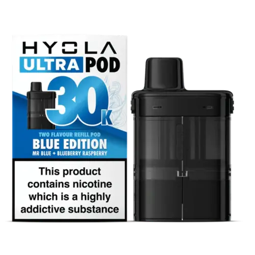 Hyola-Ultra-30K-Prefilled-Pods-Blue-Editionwebp - Element Vapor Australia