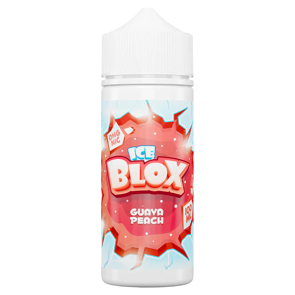 Ice-Blox-E-liquid-100ml-Shortfill-Guava-Peachwebp - Element Vapor Australia