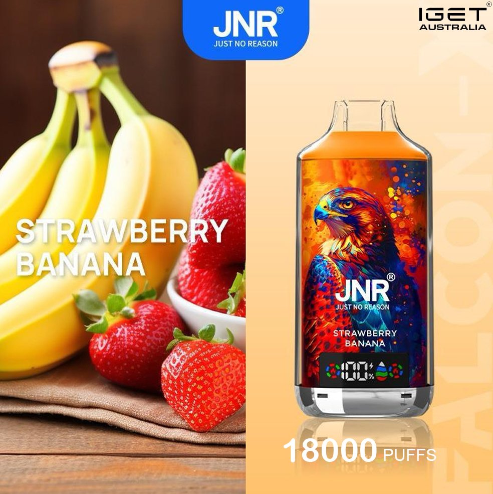 JNR-FALCON-X-STRAWBERRY-BANANA-18000-PUFFSjpg - Element Vapor Australia