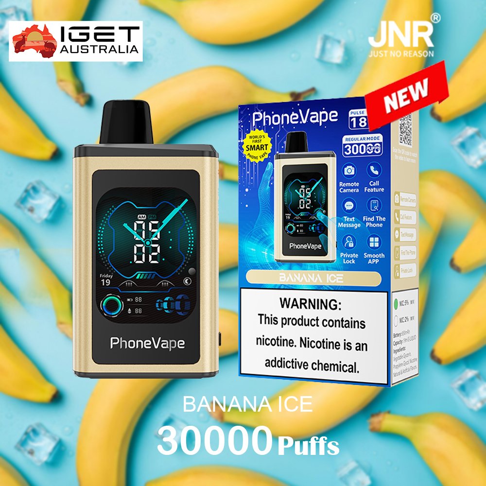 JNR-PhoneVape-BANANA-ICE-30000-Puffs-1jpg - Element Vapor Australia