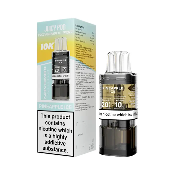 Juicy-Pod-NovaMax-10K-Prefilled-Pods-Pineapple-Icewebp - Element Vapor Australia