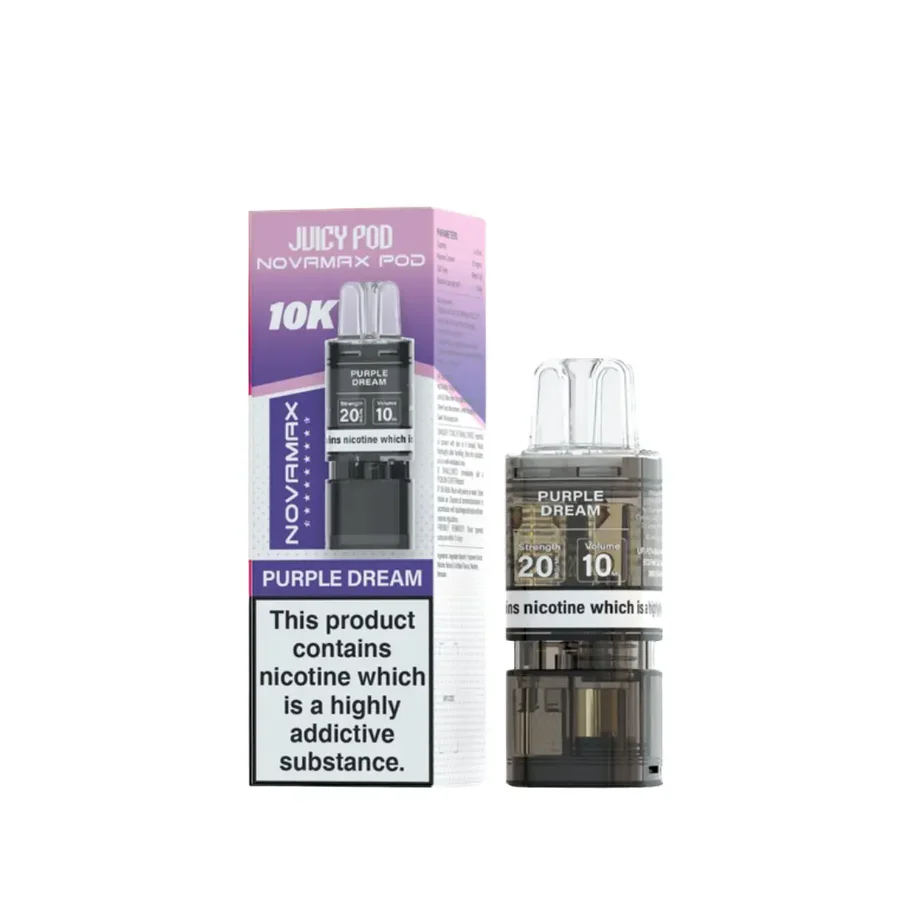 Juicy-Pod-NovaMax-10K-Prefilled-Pods-Purple-Dreamwebp - Element Vapor Australia