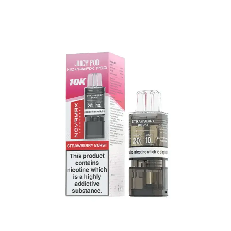 Juicy-Pod-NovaMax-10K-Prefilled-Pods-Strawberry-Burstwebp - Element Vapor Australia