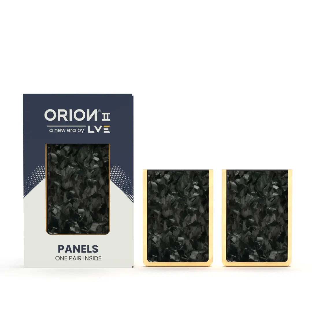 LVE-Orion-II-Replacement-Panels-Gold-Forged-Carbonwebp - Element Vapor Australia