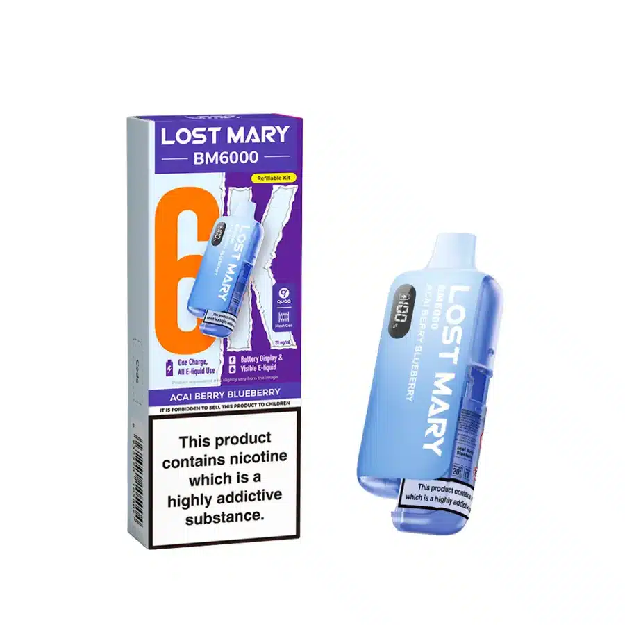 Lost-Mary-BM6000-Refillable-Prefilled-Vape-Kit-Acai-Berry-Blueberrywebp - Element Vapor Australia