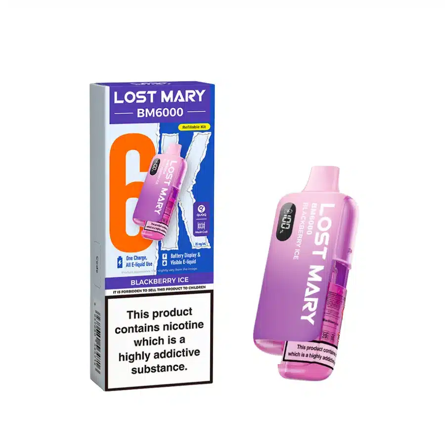 Lost-Mary-BM6000-Refillable-Prefilled-Vape-Kit-Blackberry-Icewebp - Element Vapor Australia