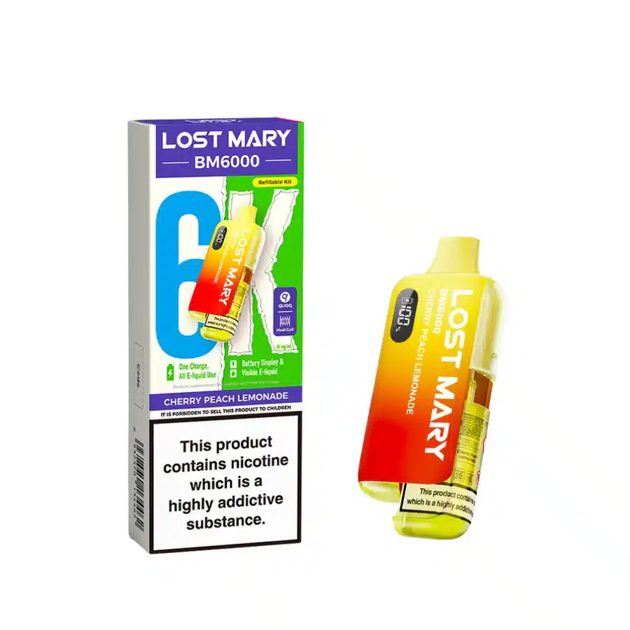 Lost-Mary-BM6000-Refillable-Prefilled-Vape-Kit-Cherry-Peach-Lemonadewebp - Element Vapor Australia