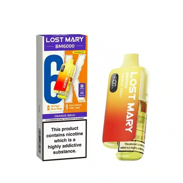Lost-Mary-BM6000-Refillable-Prefilled-Vape-Kit-Orange-Bruuwebp - Element Vapor Australia