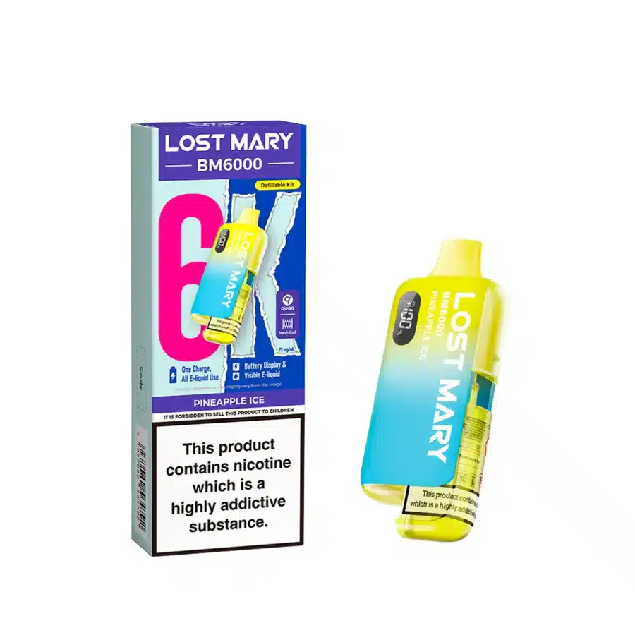 Lost-Mary-BM6000-Refillable-Prefilled-Vape-Kit-Pineapple-Icewebp - Element Vapor Australia