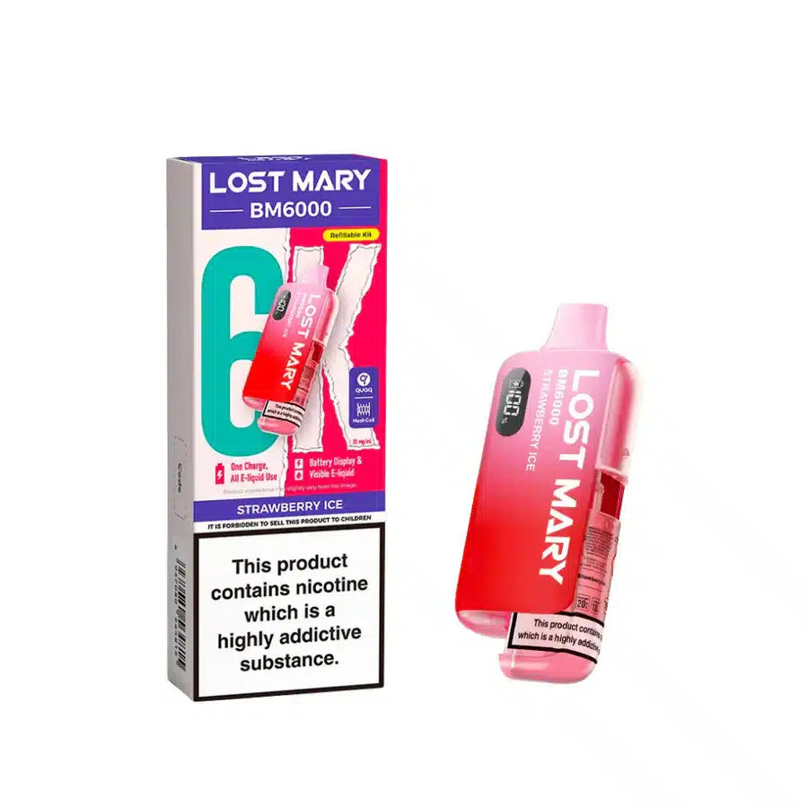 Lost-Mary-BM6000-Refillable-Prefilled-Vape-Kit-Strawberry-Icewebp - Element Vapor Australia