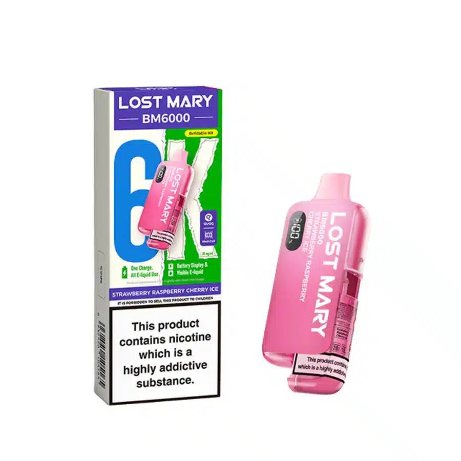 Lost-Mary-BM6000-Refillable-Prefilled-Vape-Kit-Strawberry-Raspberry-Cherry-Icewebp - Element Vapor Australia