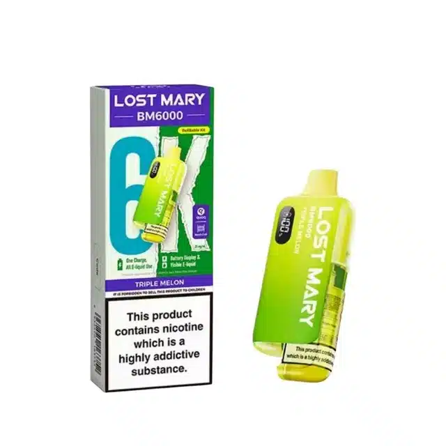Lost-Mary-BM6000-Refillable-Prefilled-Vape-Kit-Triple-Melonwebp - Element Vapor Australia