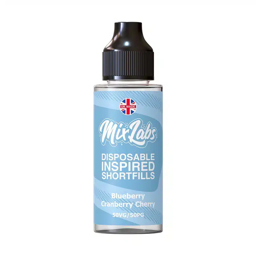 Mix-Labs-Disposable-Inspired-Shortfills-100ml-E-liquid-Blueberry-Cherry-Cranberrywebp - Element Vapor Australia
