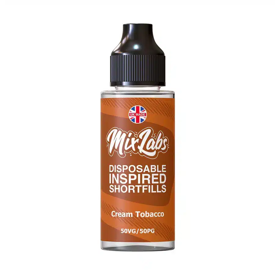 Mix-Labs-Disposable-Inspired-Shortfills-100ml-E-liquid-Cream-Tobaccowebp - Element Vapor Australia
