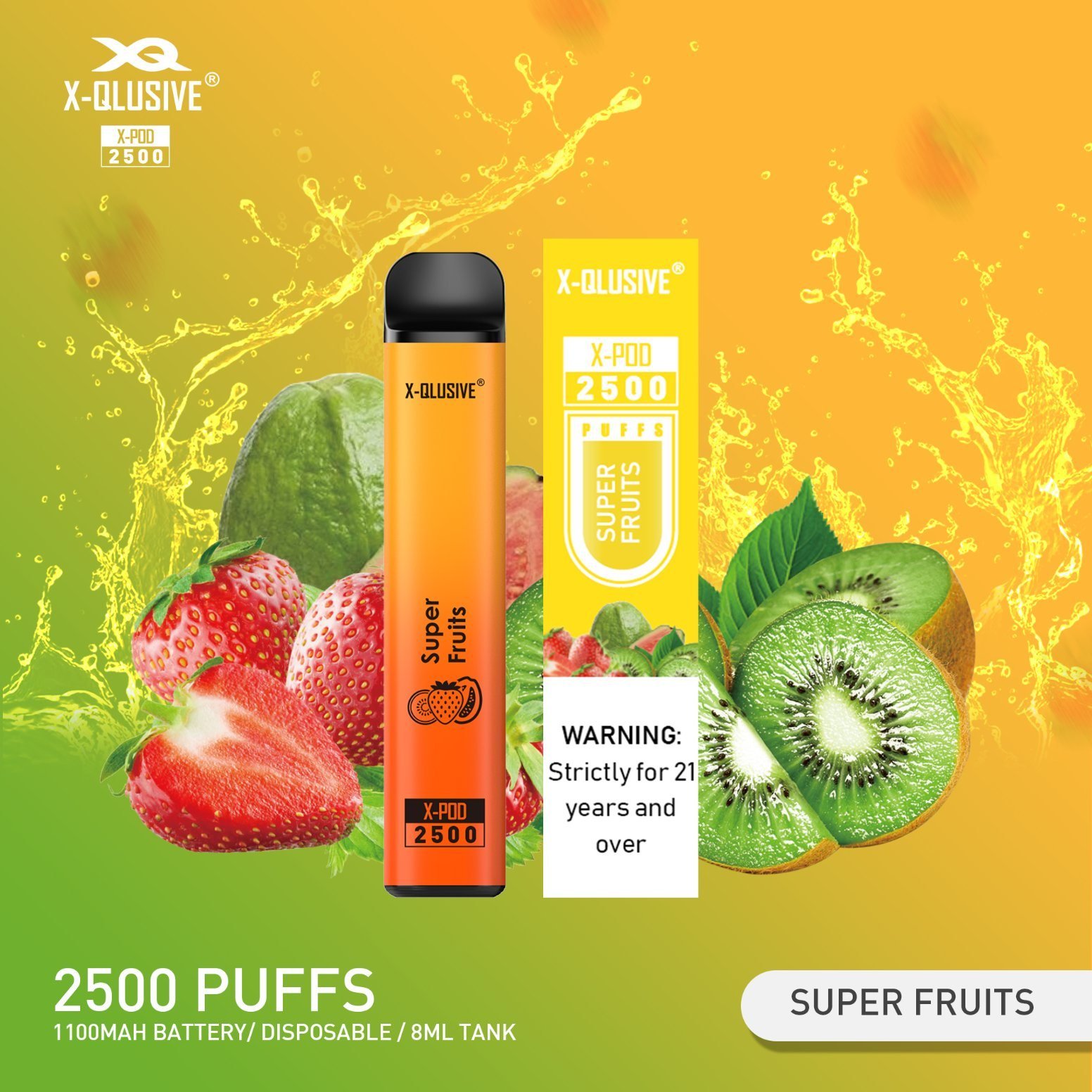 Super-Fruits-Flavors-X-Qlusive-X-Pod-2500-Puffs-1100-mAh-Disposable-Vapejpeg - Element Vapor Australia