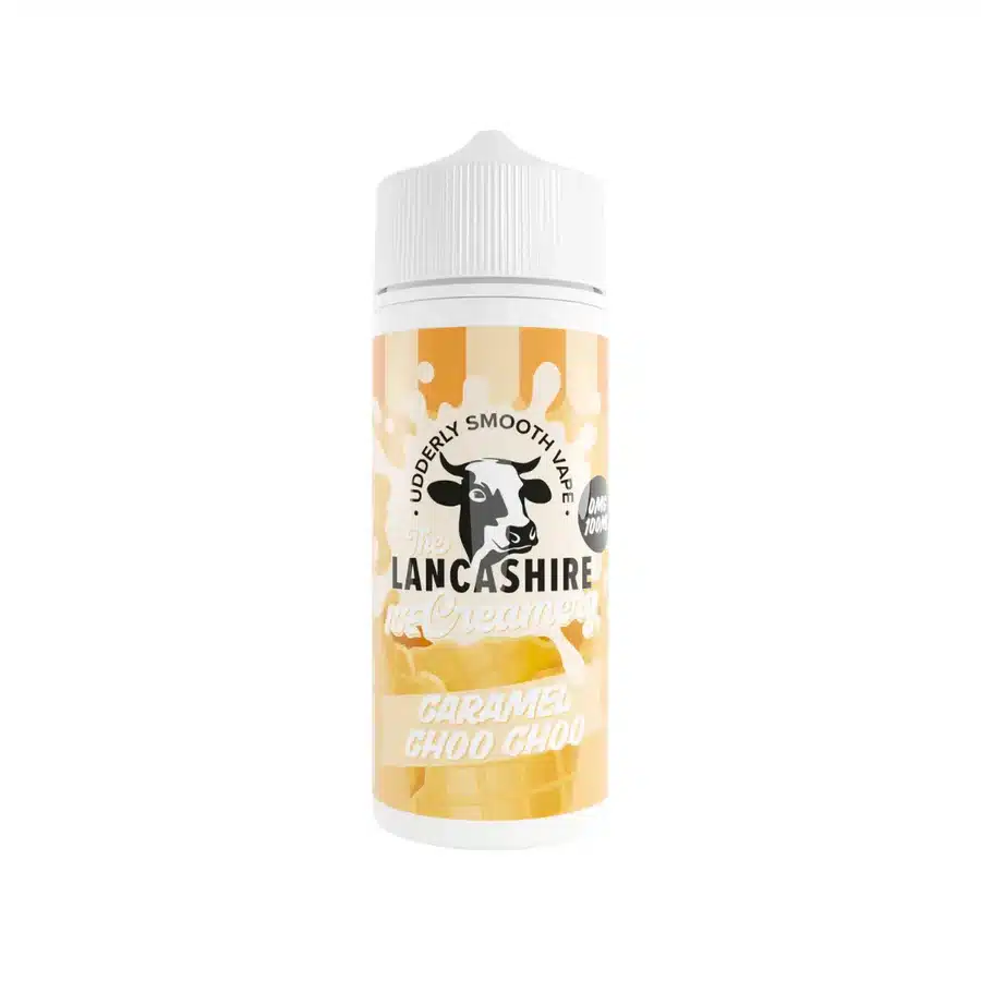 The-Lancashire-Ice-Creamery-100ml-Shortfill-Caramel-Choo-Choowebp - Element Vapor Australia