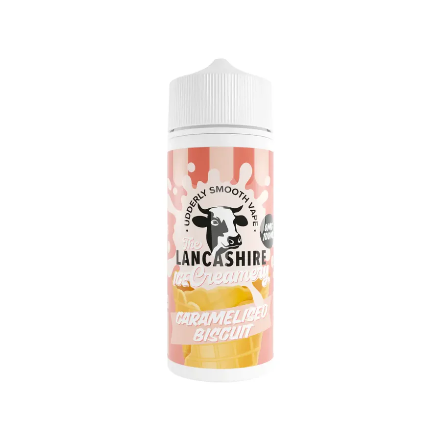 The-Lancashire-Ice-Creamery-100ml-Shortfill-Caramelised-Biscuitwebp - Element Vapor Australia