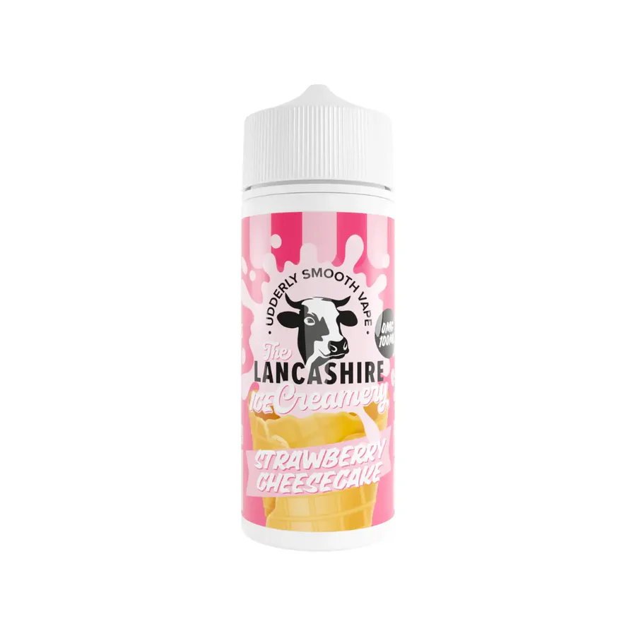 The-Lancashire-Ice-Creamery-100ml-Shortfill-Strawberry-Cheescakewebp - Element Vapor Australia