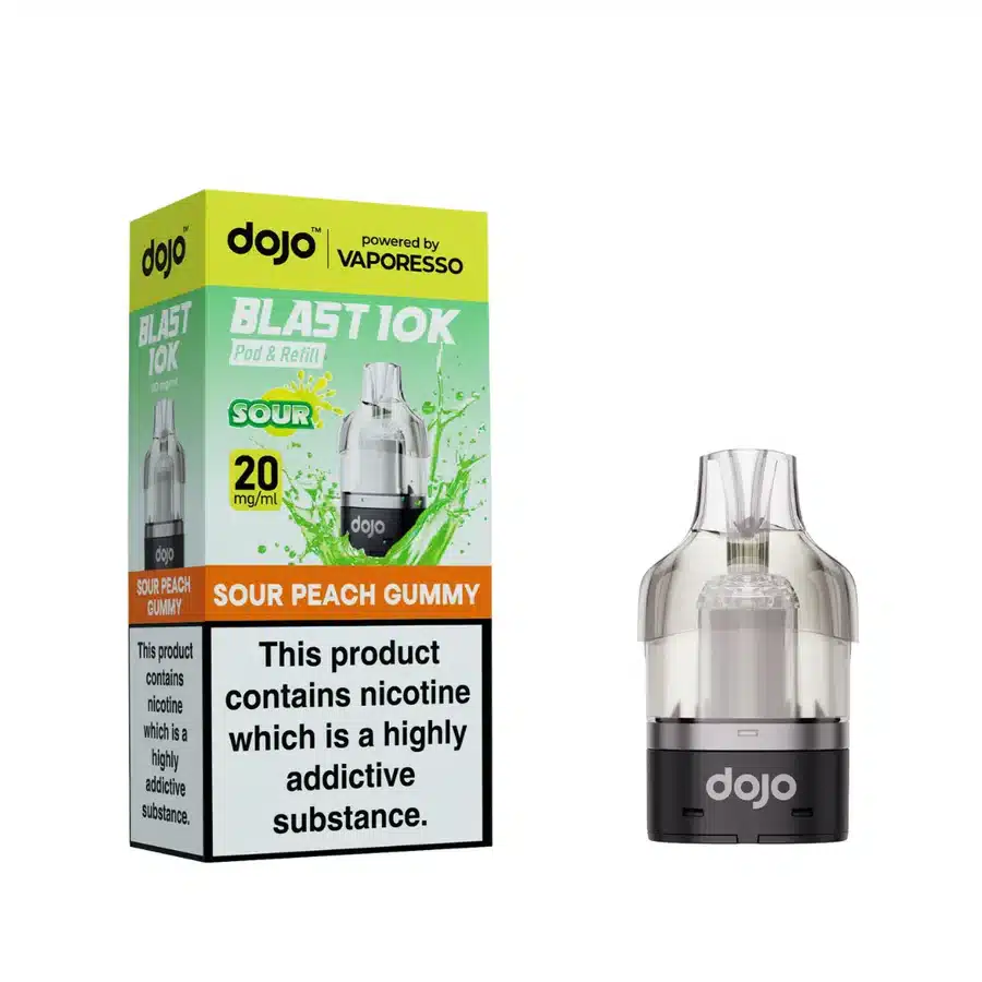 Vaporesso-Dojo-Blast-10K-Prefilled-Pods-Sour-Peach-Gummywebp - Element Vapor Australia