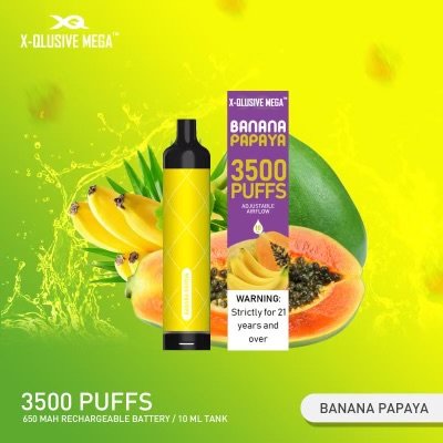 X-QLUSIVE-MEGA-BANANA-PAPAYAjpeg - Element Vapor Australia