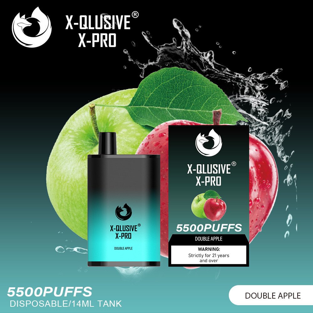 X-QLUSIVE-X-PRO-DOUBLE-APPLE--5500-PUFFSjpg - Element Vapor Australia
