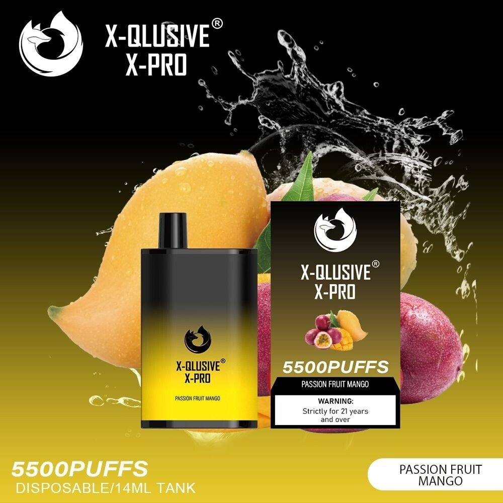 X-QLUSIVE-X-PRO-PASSION-FRUIT-MANGO--5500-PUFFSjpg - Element Vapor Australia