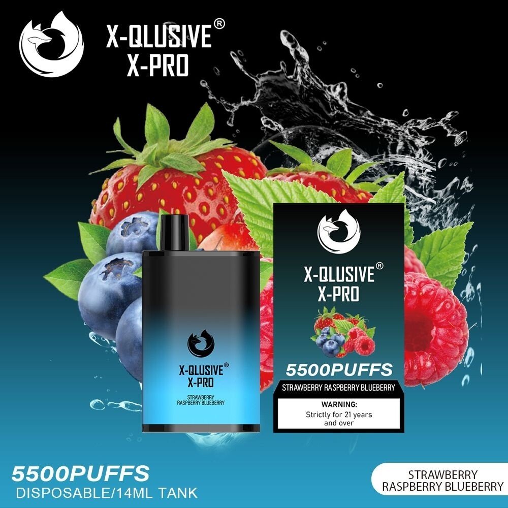X-QLUSIVE-X-PRO-STRAWBERRY-RASPBERRY-BLUEBERRY--5500-PUFFSjpg - Element Vapor Australia
