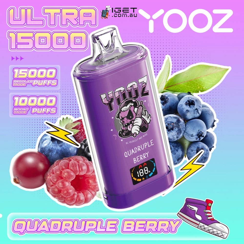 YOOZ-ULTRA-QUADRUPLE-BERRY-15000-PUFFSjpg - Element Vapor Australia