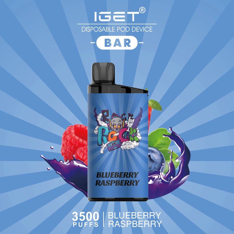 iget-bar-blueberry-raspberry-3500-puffsjpeg - Element Vapor Australia