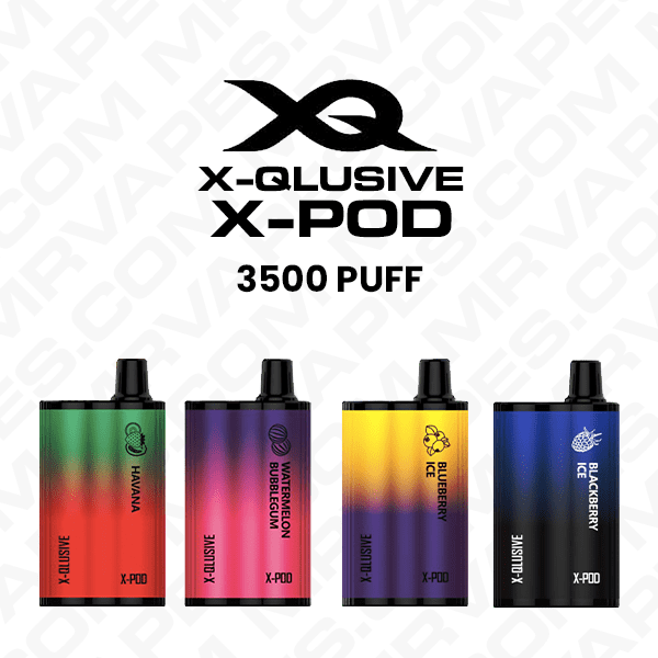 x-qlusive-x-pod-disposable-vape-3500-puff-1png - Element Vapor Australia